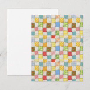 CRAZY QUILT 4.25x5.5 Flat Card / Vertical