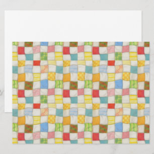 CRAZY QUILT 6.5x8.75 Flat Card / Horizontal