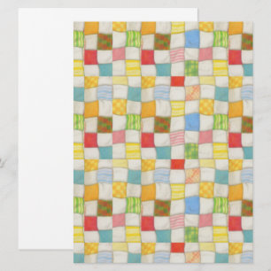 CRAZY QUILT 6.5x8.75 Flat Card / Vertical
