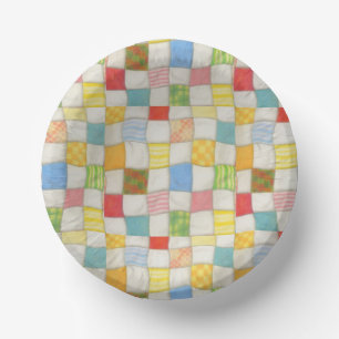 CRAZY QUILT 7" Paper Bowls Paper Plate
