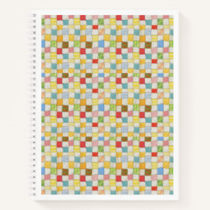 CRAZY QUILT 8.5x11 Spiral Notebook 