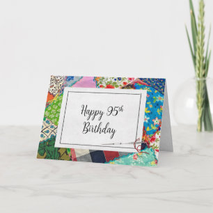 Crazy Quilt 95th Birthday Card