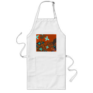 Crazy Quilt Abstract Fractal Design Long Apron