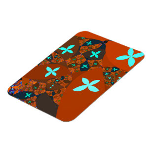 Crazy Quilt Abstract Fractal Design Magnet