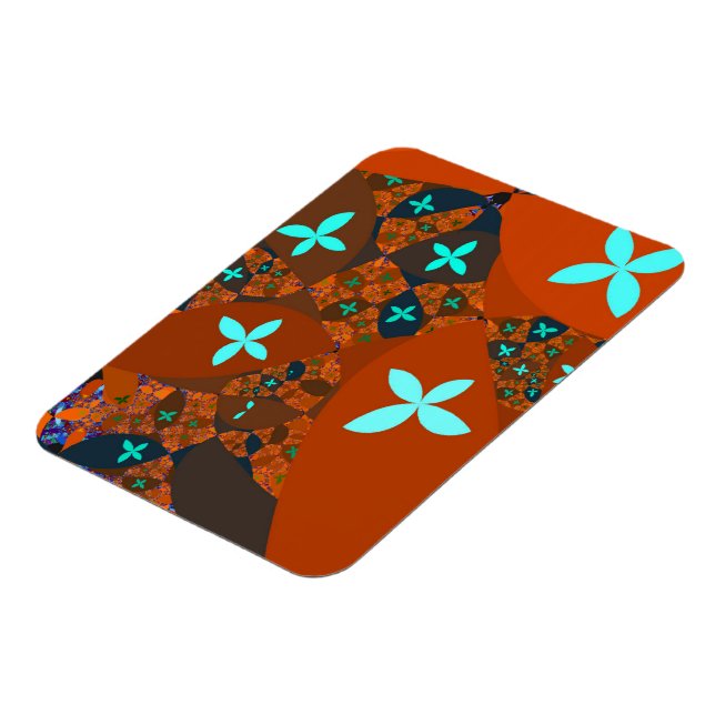 Crazy Quilt Abstract Fractal Design Magnet (Left Side)