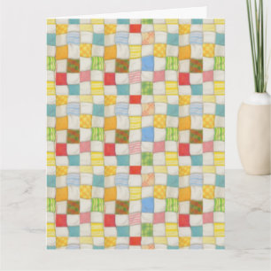 CRAZY QUILT Big Birthday Card 