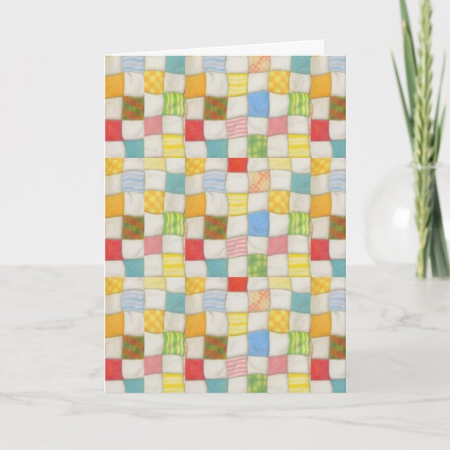 CRAZY QUILT Birthday Card  (Front)