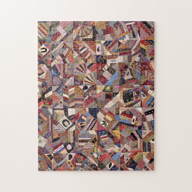 Crazy quilt design jigsaw puzzle (Vertical)