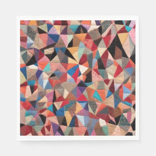 Crazy Quilt Design Napkin (Front)