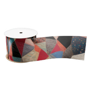Crazy Quilt Design Satin Ribbon