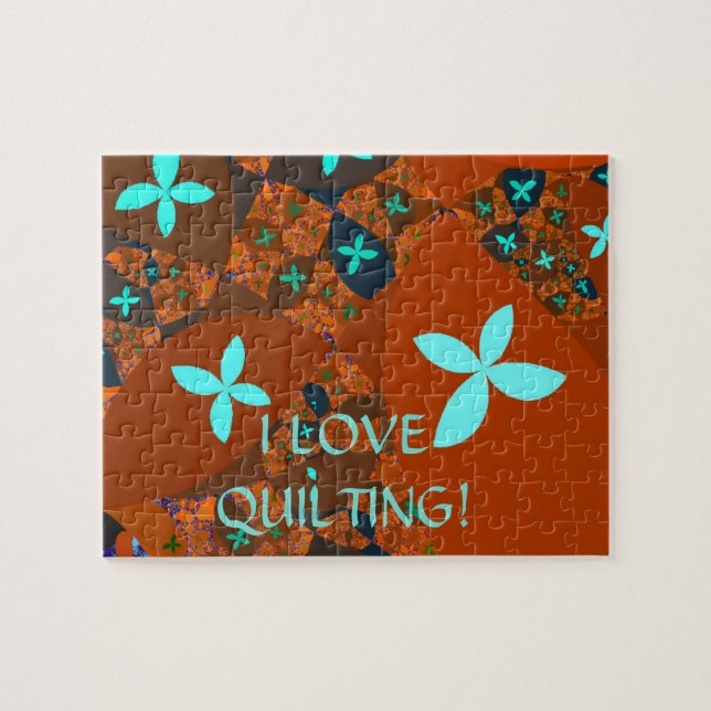 Crazy Quilt Fractal Abstract Jigsaw Puzzle (Horizontal)