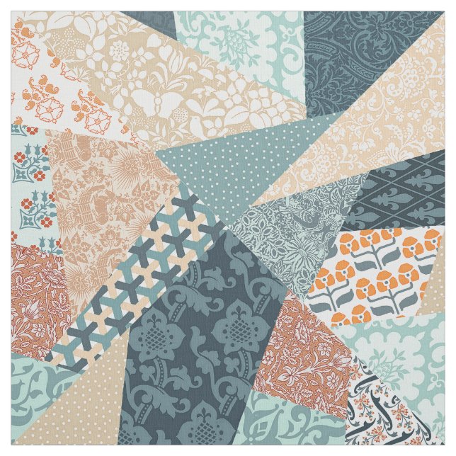 "Crazy Quilt" Imitation Patchwork Fabric (Swatch)