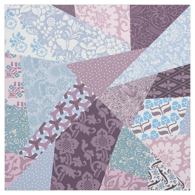 "Crazy Quilt" Imitation Patchwork Fabric (Swatch)