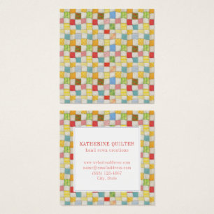 CRAZY QUILT Square Business Card 