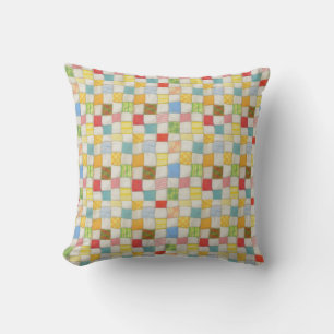 CRAZY QUILT Square Throw Pillow