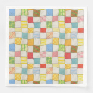 CRAZY QUILT Standard Dinner Paper Napkins
