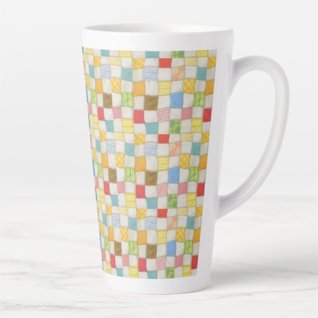 CRAZY QUILT Tall Latte Mug (Right)