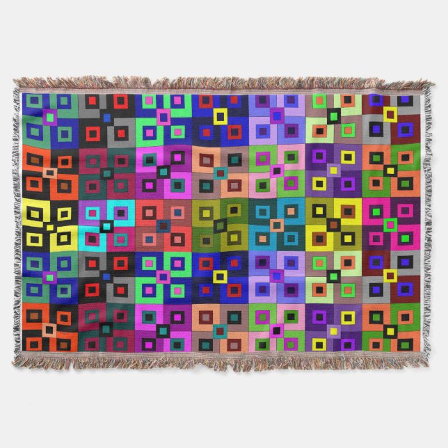 Crazy Quilt Throw Blanket (Front)
