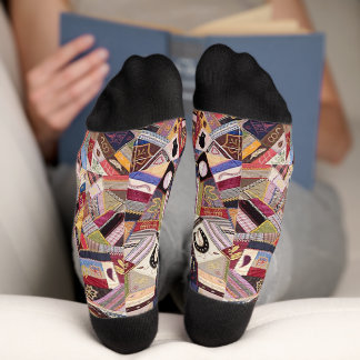 Crazy quilt top socks