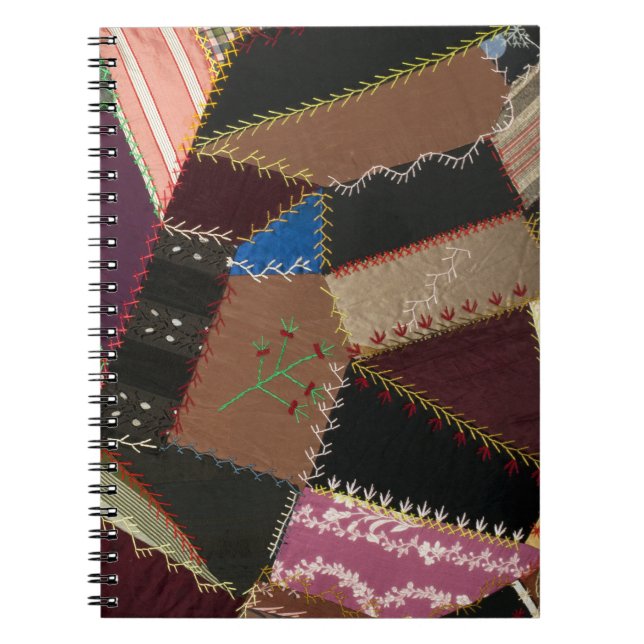 Crazy quilt upholstery, 1795-1815 notebook (Front)