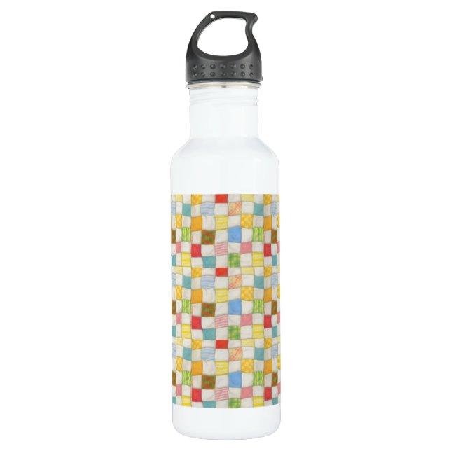 CRAZY QUILT Water Bottle (Front)