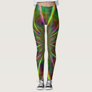 Crazy Rainbow Flower Leggings