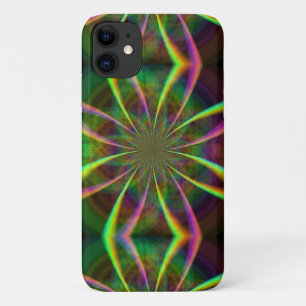 Crazy Rainbow Flower One iPhone 11 Case