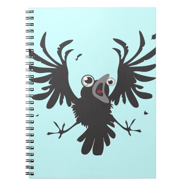 Crazy Raven~notebook Notebook (Front)