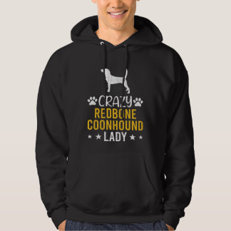 Crazy Redbone Coonhound Lady Dog Hoodie