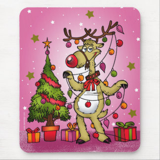 CRAZY REINDEER MOUSE MAT