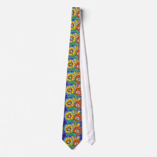 Crazy Retro Tuxedo, Siamese Cat Daisies Tie