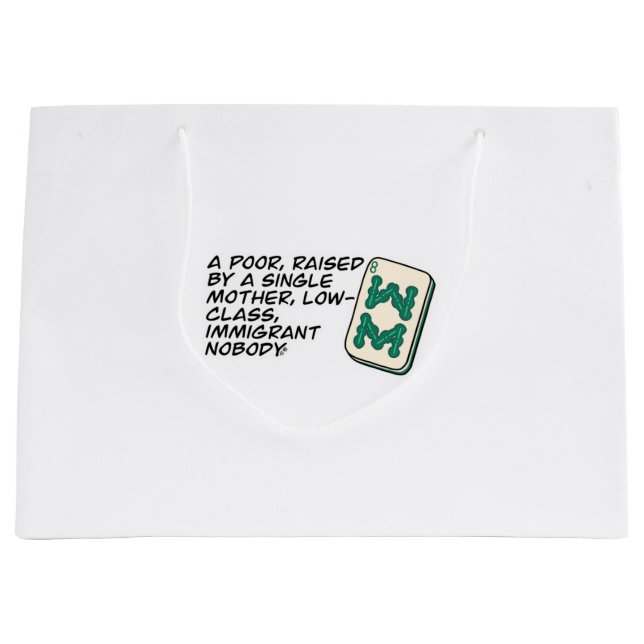 Crazy Rich Asians Mahjong scene quote Classic Large Gift Bag (Front)