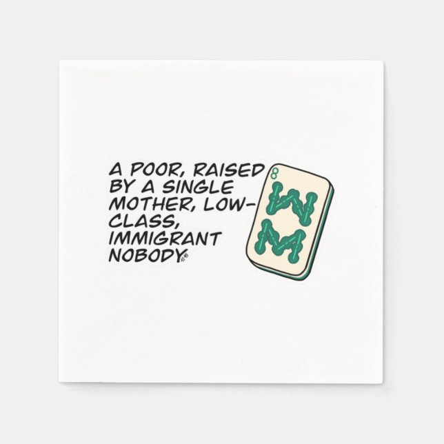Crazy Rich Asians Mahjong scene quote Classic Napkin (Front)