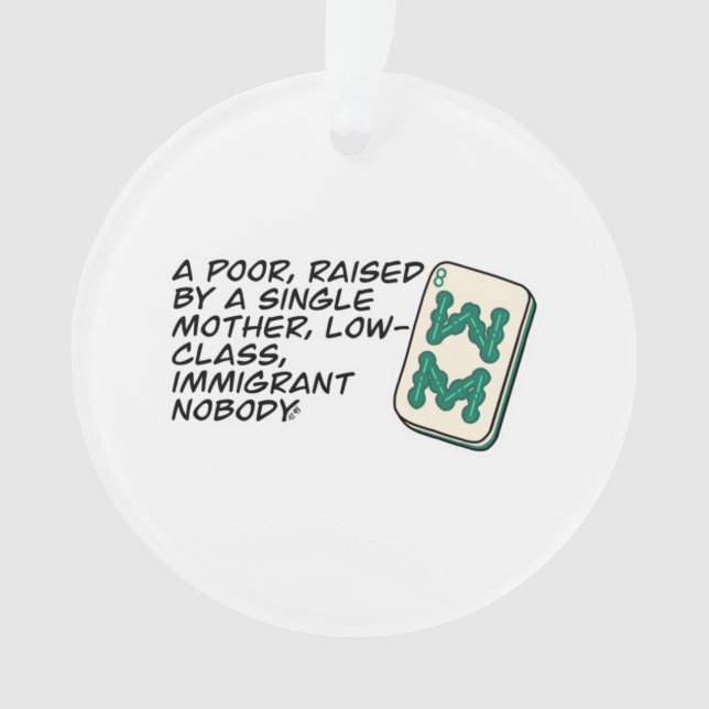 Crazy Rich Asians Mahjong scene quote Classic Ornament (Front)