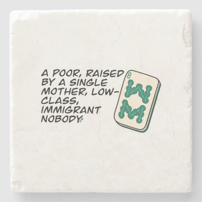 Crazy Rich Asians Mahjong scene quote Classic Stone Coaster (Front)