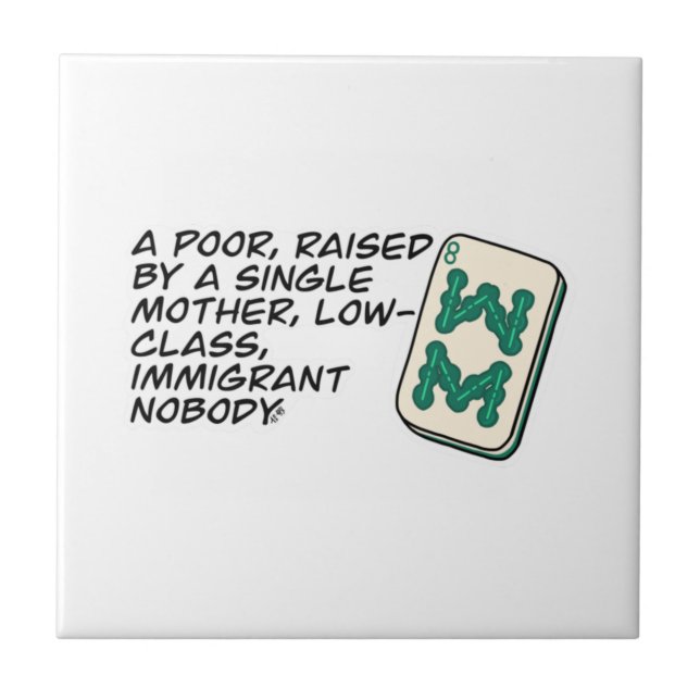 Crazy Rich Asians Mahjong scene quote Classic Tile (Front)