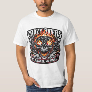 Crazy Riders – Bold Biker Spirit Graphic Tee Rid