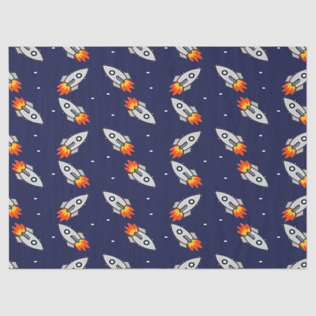 Crazy rockets tissue paper (Front)