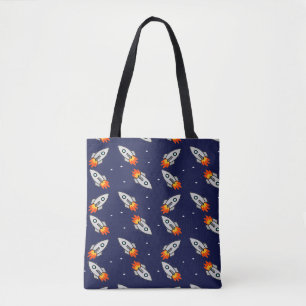 Crazy rockets tote bag