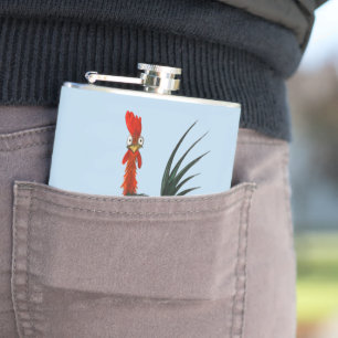 Crazy Rooster Hip Flask