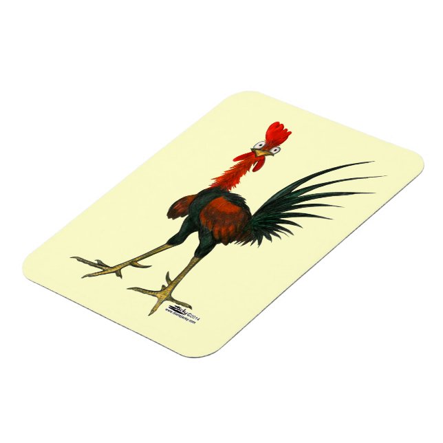 Crazy Rooster Magnet (Left Side)