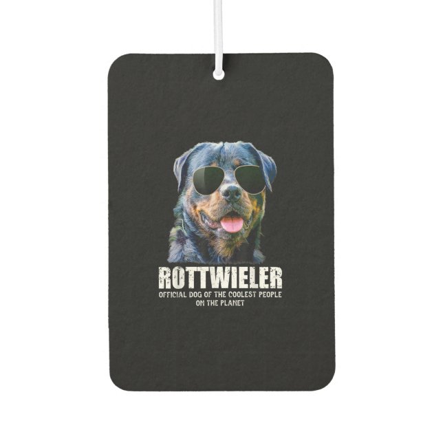 Crazy Rottweiler Lover funny gift idea Car Air Freshener (Front)