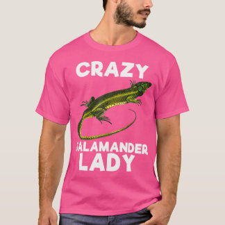 Crazy Salamander Lady Funny Reptile Lover T-Shirt
