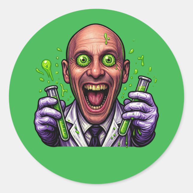Crazy Scientist Sticker (Front)
