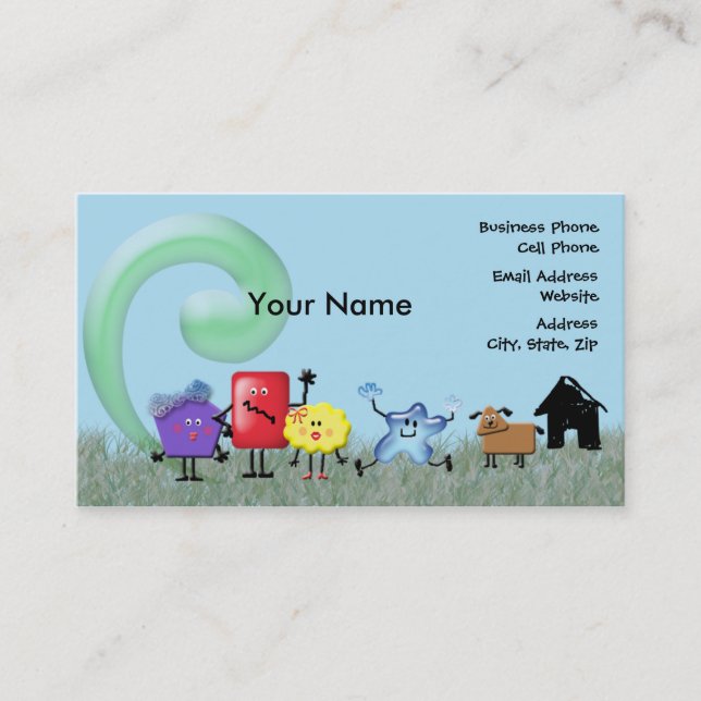 Crazy Shapes Family Business Card (Front)