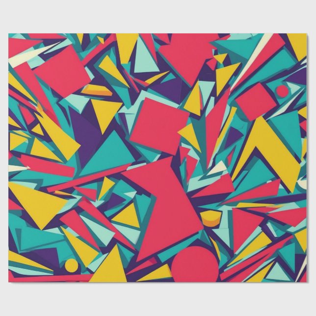 Crazy Shapes Wrapping Paper (Flat)