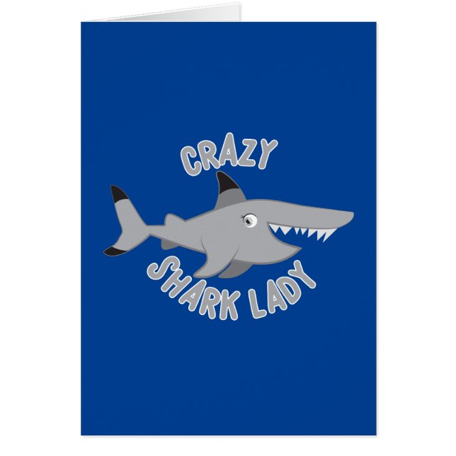 crazy shark lady circle (Front)