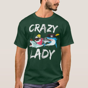 Crazy Shark Lady Zip T-Shirt
