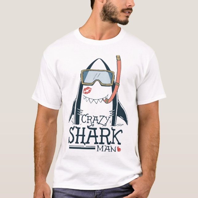 crazy shark T-Shirt (Front)