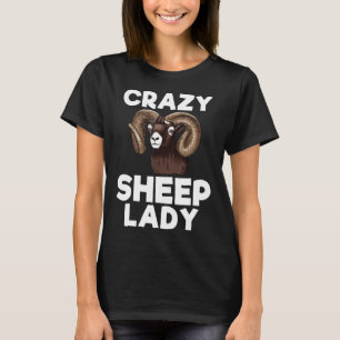 Crazy Sheep Lady Funny Farm Animal Lover Tee
